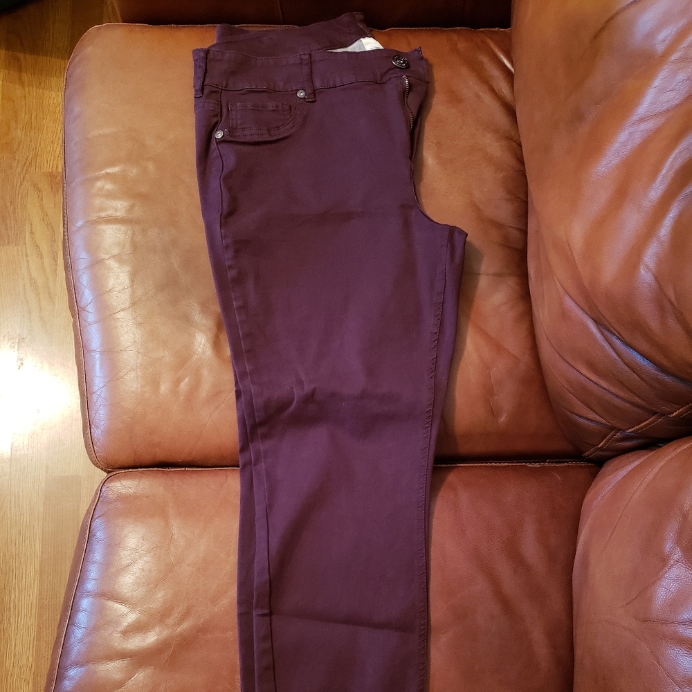 Maurice's Purple Stretch Skinny Jeans